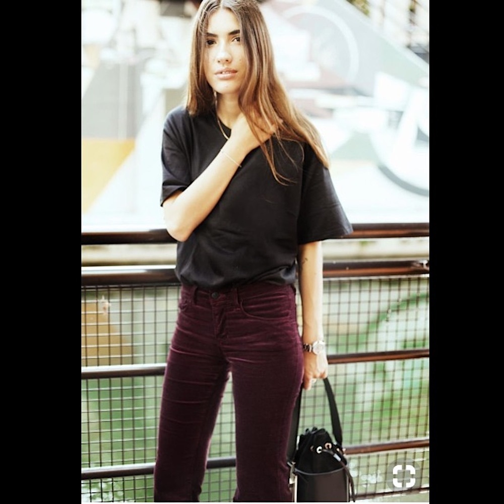 PAIGE 24 Maroon skinny jeans worn once!